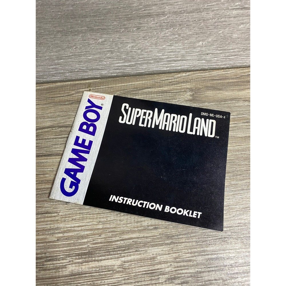 Super Mario Land Nintendo Game Boy Instruction Booklet Manual‎ DMG-ML-USA-4 1989